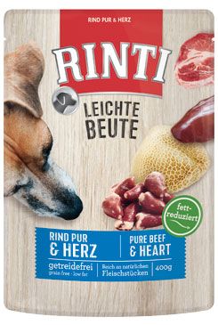 Rinti Dog Leichte Beute kapsa hovězí+kuře srdíčka 400g Rinti Dog Leichte Beute kapsa hovězí+kuře srdíčka 400g