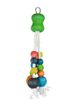 Hračka pro střední a velké papoušky dřevěná 22cm Hračka pro střední a velké papoušky dřevěná 22cm
