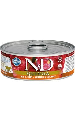 N&D CAT QUINOA Adult Herring & Coconut 80g N&D CAT QUINOA Adult Herring & Coconut 80g