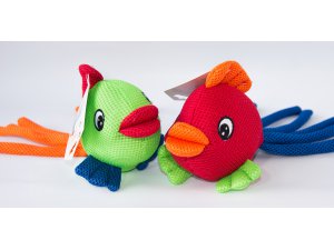 Rybka s ocáskem - zelená pískací 32cm Rybka s ocáskem - zelená pískací 32cm
