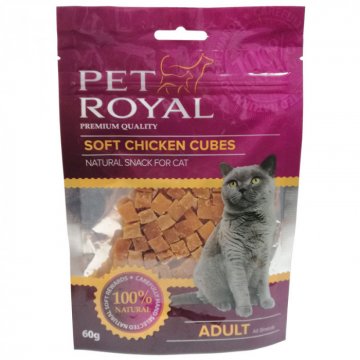 Pet Royal Cat kostky kure & kreveta 60g Pet Royal Cat kostky kure & kreveta 60g