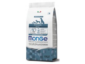 MONGE DOG Monoprotein Pstruh, rýže, brambor 28/15 2,5kg