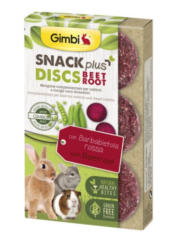 GIMBI Snack Plus DISCS cervena repa 50G