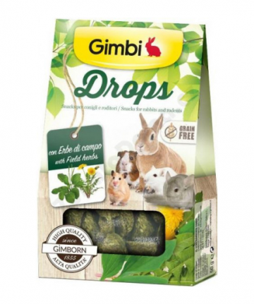 Gimbi DROPS pro hlodavce s polními bylinkami 50g Gimbi DROPS pro hlodavce s polními bylinkami 50g