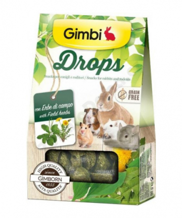 Gimbi DROPS pro hlodavce s polními bylinkami 50g