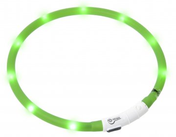 Karlie Visiolight svíticí LED obojek pro psy 70cm zelený
