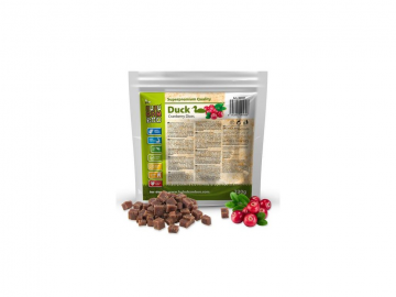HUHU Fruit kostičky kachna s brusinkami 230g HUHU Fruit kostičky kachna s brusinkami 230g