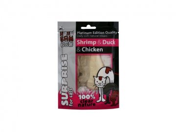Huhubamboo Platinum Cat - Kreveta, kachna a kuře 50g Huhubamboo Platinum Cat - Kreveta, kachna a kuře 50g