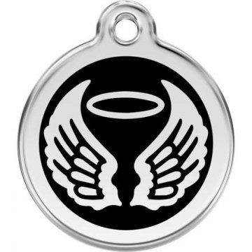 Známka velká průměr 37 mm - Angel Wings - černá Známka velká průměr 37 mm - Angel Wings - černá