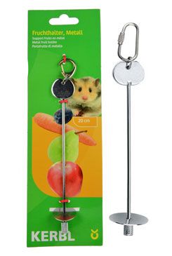 Držák na ovoce, do klece pro hlodavce, kovový 20cm Držák na ovoce, do klece pro hlodavce, kovový 20cm