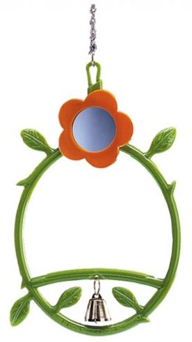 Nobby hračka pro malé papoušky houpačka, zrcátko a zvoneček 24cm Nobby hračka pro malé papoušky houpačka, zrcátko a zvoneček 24cm