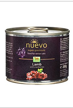 Nuevo kočka Senior Jehněčí s brusinkami konz. 200g Nuevo kočka Senior Jehněčí s brusinkami konz. 200g