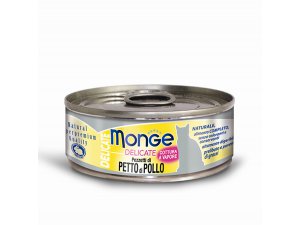 MONGE DELICATE Cat konzerva kuřecí prsa 80g/24bal.