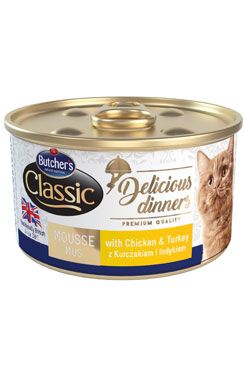 Butcher's Cat Class.Delic.Dinners kuře+krůta konz85g Butcher's Cat Class.Delic.Dinners kuře+krůta konz85g
