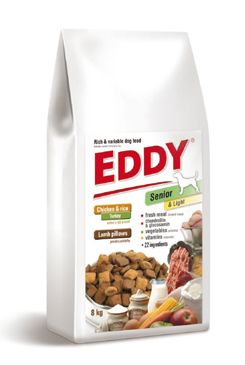 EDDY Senior&Light Breed polštářky s jehněčím 8kg