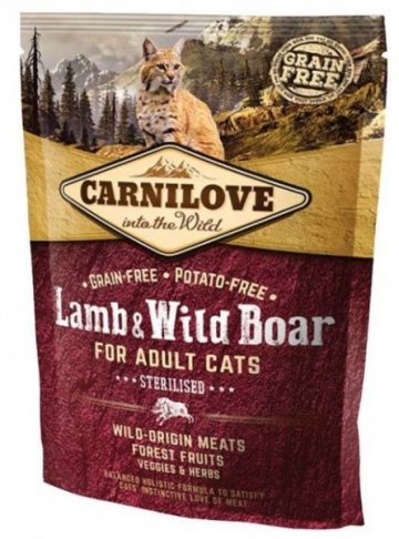Carnilove CAT Lamb & Wild Boar for Adult Cats - Sterilised 400g