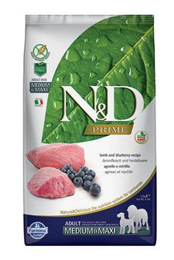 N&D PRIME DOG Adult M/L Lamb & Blueberry 2,5kg N&D PRIME DOG Adult M/L Lamb & Blueberry 2,5kg