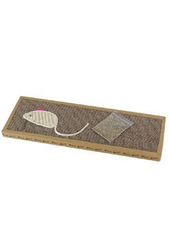 Škrabadlo lepenkové s šantou kočičí 38x12x1,8cm Škrabadlo lepenkové s šantou kočičí 38x12x1,8cm