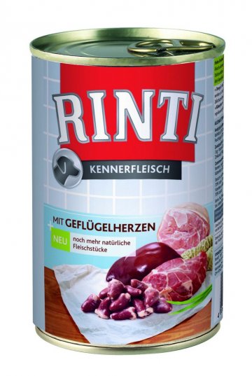Finnern Rinti Pur drůbeží srdíčka 12x400g Finnern Rinti Pur drůbeží srdíčka 12x400g