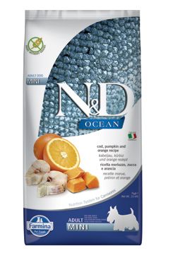 N&D OCEAN DOG Adult Mini Codfish&Pumpkin&Orange 7kg N&D OCEAN DOG Adult Mini Codfish&Pumpkin&Orange 7kg