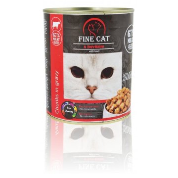 Fine Cat EXCLUSIVE konzerva pro kočky hovězí 100% masa 200g