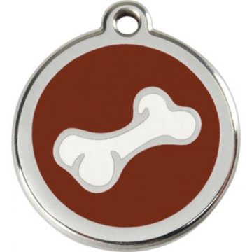 Známka Red Dingo - Kost - Hnědá velikost známky M - 30 mm Známka Red Dingo - Kost - Hnědá velikost známky M - 30 mm