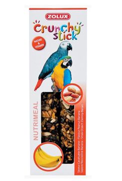 Crunchy Stick Parrot Buráky/Banán 2ks Zolux Crunchy Stick Parrot Buráky/Banán 2ks Zolux