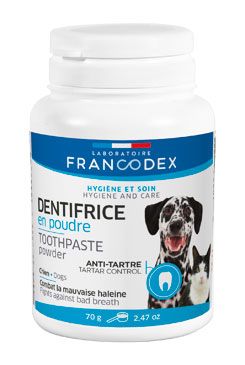 Francodex Pudr dentální pes, kočka 70g NEW Francodex Pudr dentální pes, kočka 70g NEW