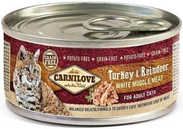 Carnilove WMM Turkey & Reindeer for Adult Cats 24x100g Carnilove WMM Turkey & Reindeer for Adult Cats 24x100g