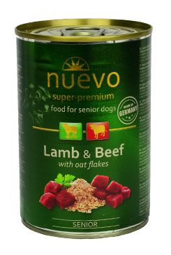 Nuevo pes senior jehněčí s ovesnými vl. konz. 400g Nuevo pes senior jehněčí s ovesnými vl. konz. 400g
