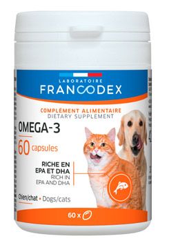 Francodex Omega 3 Capsules pes, kočka 60tab Francodex Omega 3 Capsules pes, kočka 60tab