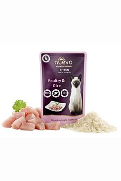 Nuevo kotě kapsa drůbeží s rýží 85g Nuevo kotě kapsa drůbeží s rýží 85g