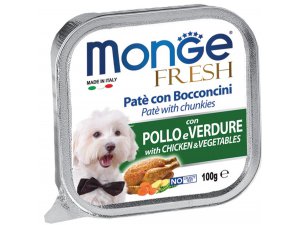 MONGE FRESH Dog kuře se zeleninou 100g/32ks MONGE FRESH Dog kuře se zeleninou 100g/32ks