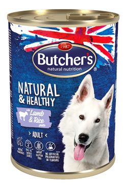 Butcher's Dog Natural&Healthy jehněčí s rýží pate 390g Butcher's Dog Natural&Healthy jehněčí s rýží pate 390g