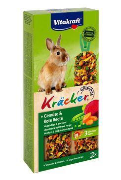 Vitakraft Rodent Rabbit poch.Kräcker zel,červ.řepa 2ks Vitakraft Rodent Rabbit poch.Kräcker zel,červ.řepa 2ks