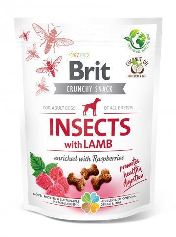 Brit Care Dog Crunchy Cracker Insects with Lamb…