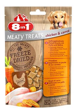 Pochoutka 8in1 Meaty Treats FD Chicken/Carrots 50g