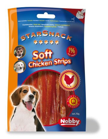 Nobby StarSnack Soft Chicken Strips kuřecí měkké pásky 70g