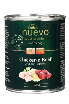 Nuevo pes junior kuřecí a hovězí konz. 800g Nuevo pes junior kuřecí a hovězí konz. 800g