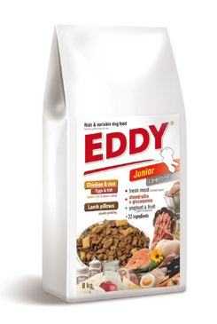 EDDY Junior Large Breed polštářky s jehněčím 8kg EDDY Junior Large Breed polštářky s jehněčím 8kg