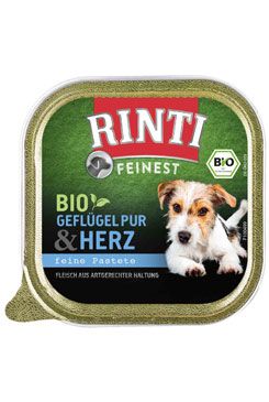 Rinti Dog BIO vanička drůbeží srdíčka 150g Rinti Dog BIO vanička drůbeží srdíčka 150g