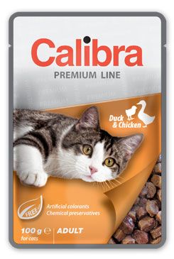 Calibra Cat kapsa Premium Adult Duck & Chicken 6x100g