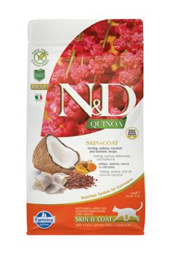 N&D Quinoa CAT Skin & Coat Herring & Coconut 1,5kg N&D Quinoa CAT Skin & Coat Herring & Coconut 1,5kg